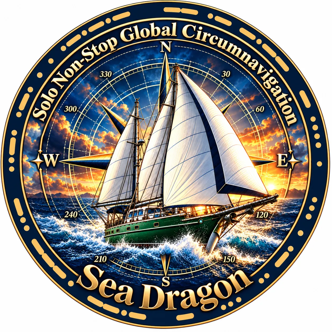 Sea Dragon compass logo